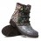 Retro Genuine Leather Splicing Fancy Pattern Zipper Flat Short Boots