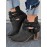 Women Comfortable Round Toe Braided Strap Back-Zip Buckle Casual Ankle Boots