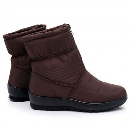 Waterproof Front Zipper Soft Sole Warm Lining Winter Snow Boots