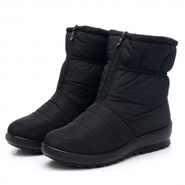 Waterproof Front Zipper Soft Sole Warm Lining Winter Snow Boots