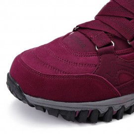 Large Size Women Hook Loop Outdoor Mid Calf Warm Suede Boots