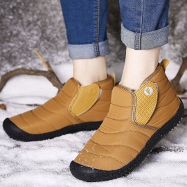Plus Size Women Winter Waterproof Warm Lined Short Ankle Boots
