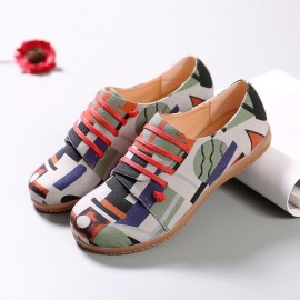 Irregular Pattern Exclusively Sold Lazy Slip On Flat Shoes