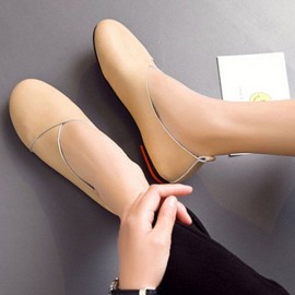 Big Size Leather Comfortable Slip On Lazy Casual Flat Shoes