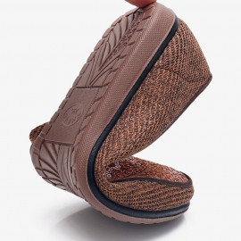 Women Pattern Slip On Breathable Cloth Flat Shoes