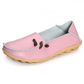 Big Size Comfortable Soft Casual Leather Multi-Way Flat Shoes