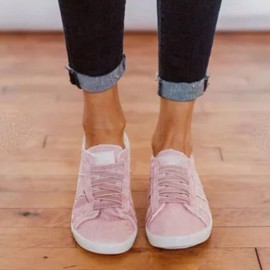 Women Large Size Elastic Band Decor Comfy Casual Flats