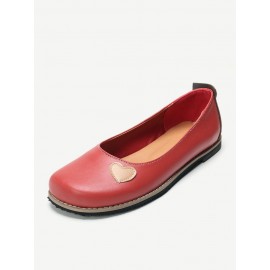 Large Size Women Casual Soft Pu Leather Round Toe Flats