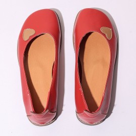 Large Size Women Casual Soft Pu Leather Round Toe Flats