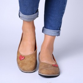 Large Size Women Casual Soft Pu Leather Round Toe Flats