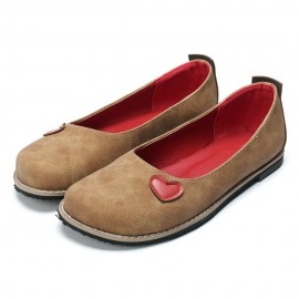 Large Size Women Casual Soft Pu Leather Round Toe Flats