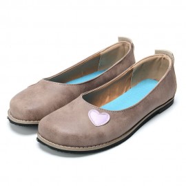Large Size Women Casual Soft Pu Leather Round Toe Flats