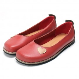 Large Size Women Casual Soft Pu Leather Round Toe Flats