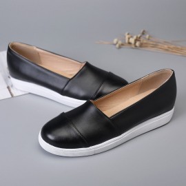 Plus Size Women Casual Splicing Slip On Flats