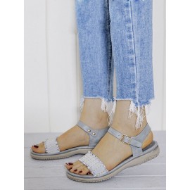 Women Buckle Strap Comfy Casual Slide Sandals