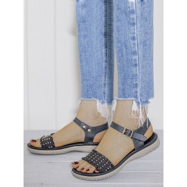 Women Buckle Strap Comfy Casual Slide Sandals