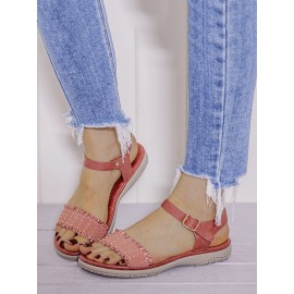 Women Buckle Strap Comfy Casual Slide Sandals
