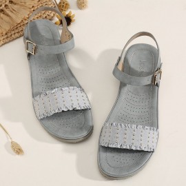 Women Buckle Strap Comfy Casual Slide Sandals