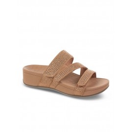 Plus Size Women Rhinestone Opened Toe Hook Loop Platform Casual Slide Sandals