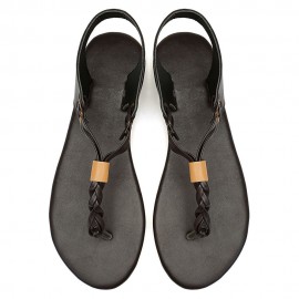 Large Size Women Retro Beach Slip On Flip Flops Flat Sandals