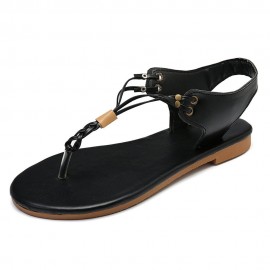 Large Size Women Retro Beach Slip On Flip Flops Flat Sandals