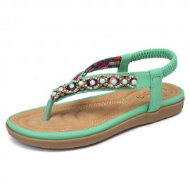 Knitting Slip On Comfy Clip Toe Beach Flat Sandals