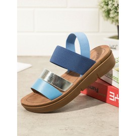 Women Casual Triple Strap Slingback Platform Sandals