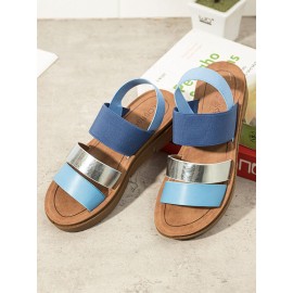 Women Casual Triple Strap Slingback Platform Sandals