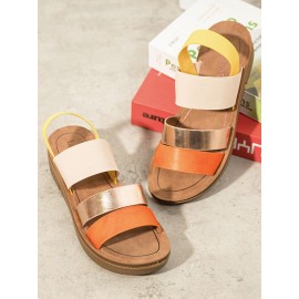 Women Casual Triple Strap Slingback Platform Sandals