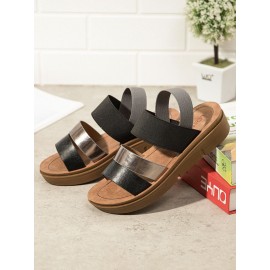 Women Casual Triple Strap Slingback Platform Sandals