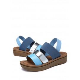 Women Casual Triple Strap Slingback Platform Sandals