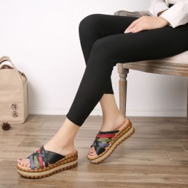 Woven Hollow Platform Sandasl