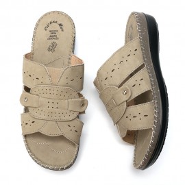Women Casual Soft Hollow Stitching Flat Sandals