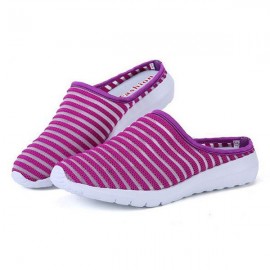 Stripe Breathable Mesh Beach Slippers
