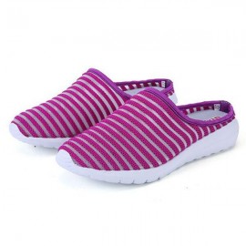 Stripe Breathable Mesh Beach Slippers