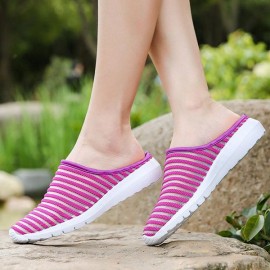 Stripe Breathable Mesh Beach Slippers