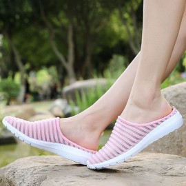 Stripe Breathable Mesh Beach Slippers