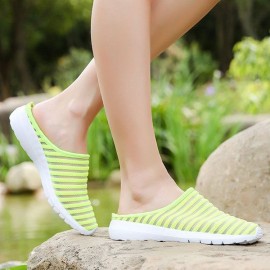 Stripe Breathable Mesh Beach Slippers