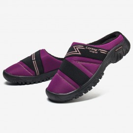 Women Winter Warm Lining Closed Toe Flat Home Slippers