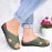 Large Size Women Comfy Open Toe Solid Color Non Slip Wedges Slippers